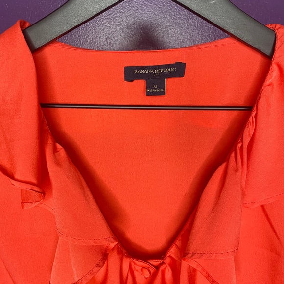 Coral Ruffle Blouse - Picture 3 of 3